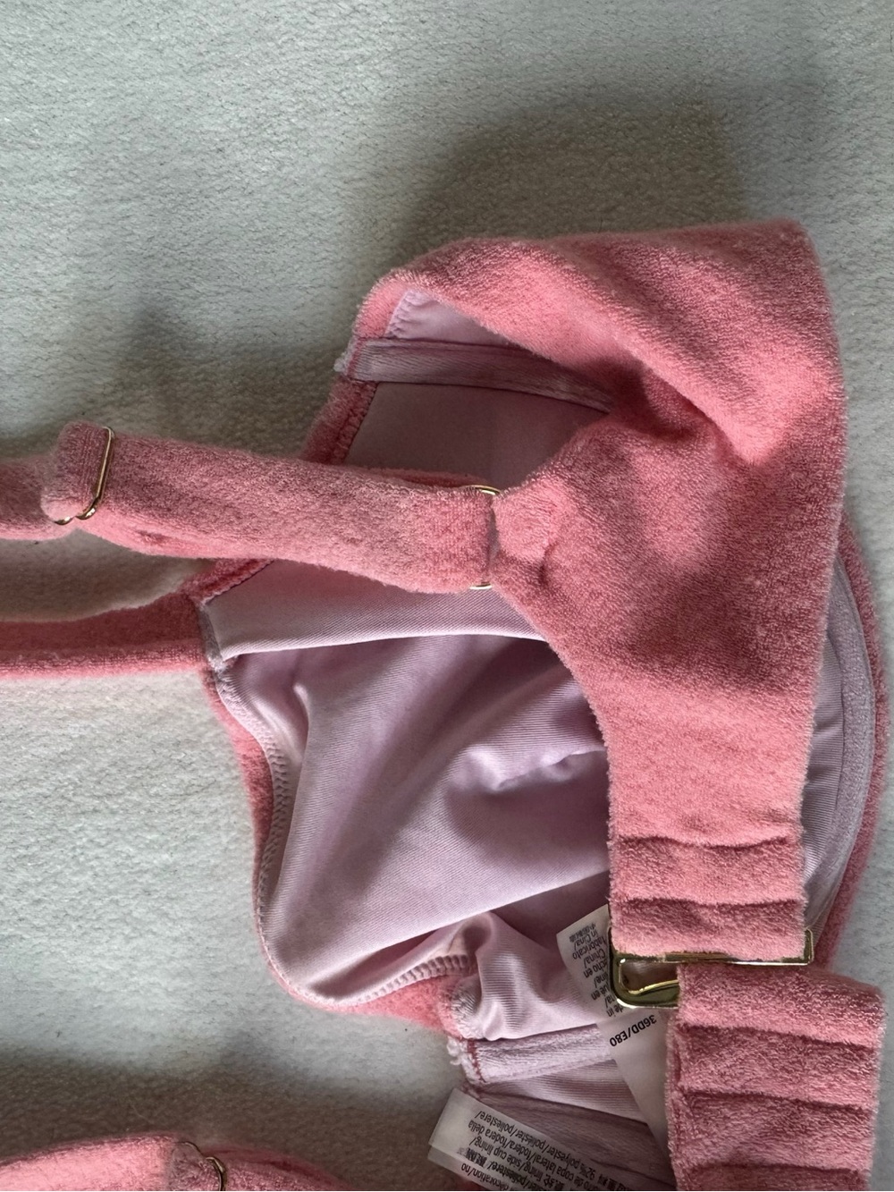 Victoria's Secret Pink Terry High-Waist Bikini SetToo 36DD Bottom Large - Picture 6 of 9